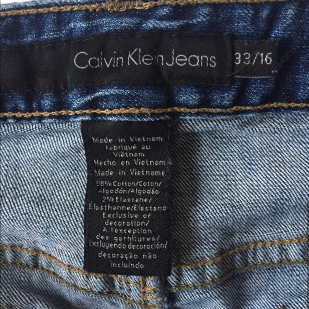 Calvin Klein Mini Jean Skirt Size 33 / 16 - Picture 7 of 8